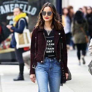 Blank NYC Suede Moto Jacket XS